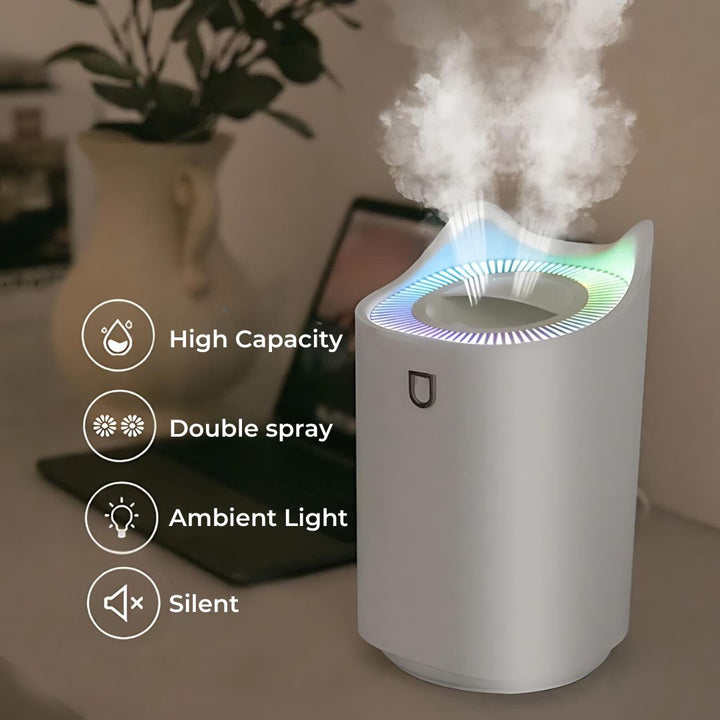 Ultrasonic humidifier for bedroom/living room, 101 fl oz, silent dry skin relief & better air.