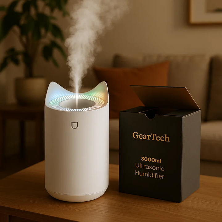 Promote wellness with this 101 fl oz ultrasonic humidifier, ideal for air quality & dry skin relief.