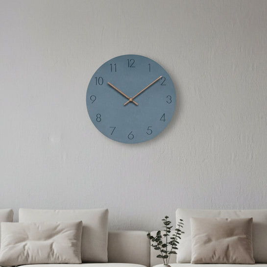 11-inch Nordic silent wooden wall clock. Modern minimalist Scandinavian design, perfect home decor.
