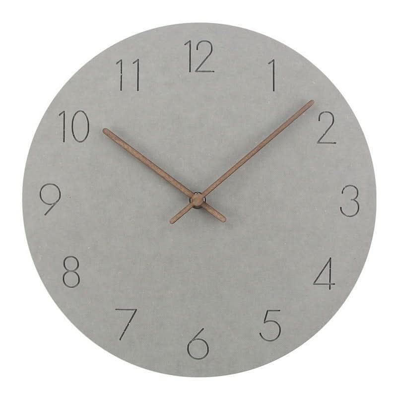 11-inch Nordic wooden silent wall clock. Minimalist home decor, modern Scandinavian style for kitchen/office.