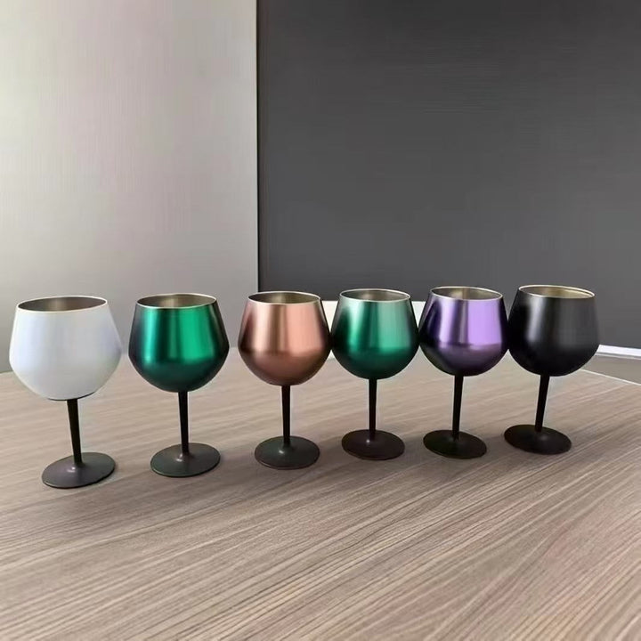 14oz insulated stainless steel stemless wine glass for women. Keeps drinks cold. Reusable & durable outdoor drinkware.