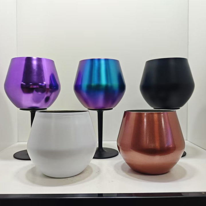 Durable 14oz insulated stainless steel wine tumbler. Perfect for outdoor parties & elegant reusable drinkware for women.