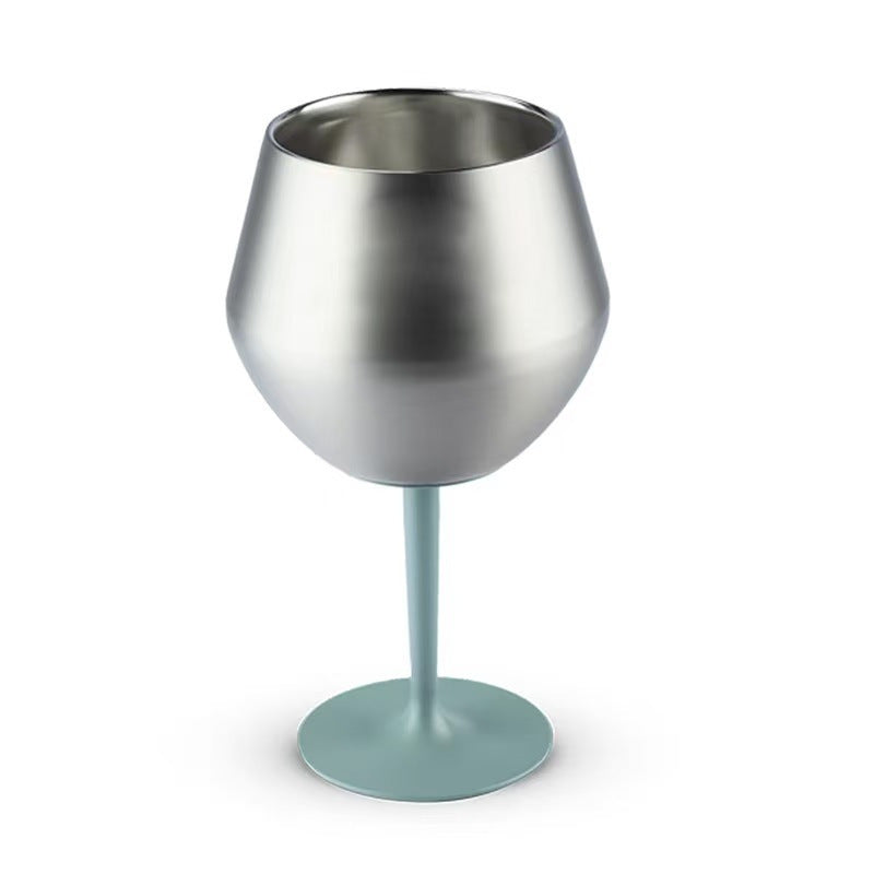 Insulated 14oz stainless steel stemless wine glass. Great for women's outdoor parties & durable reusable drinkware.