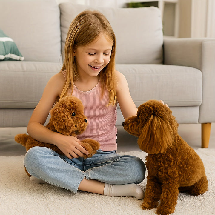 16-inch soft plush dog toy for kids, a cuddly teddy bear companion, perfect children's gift.