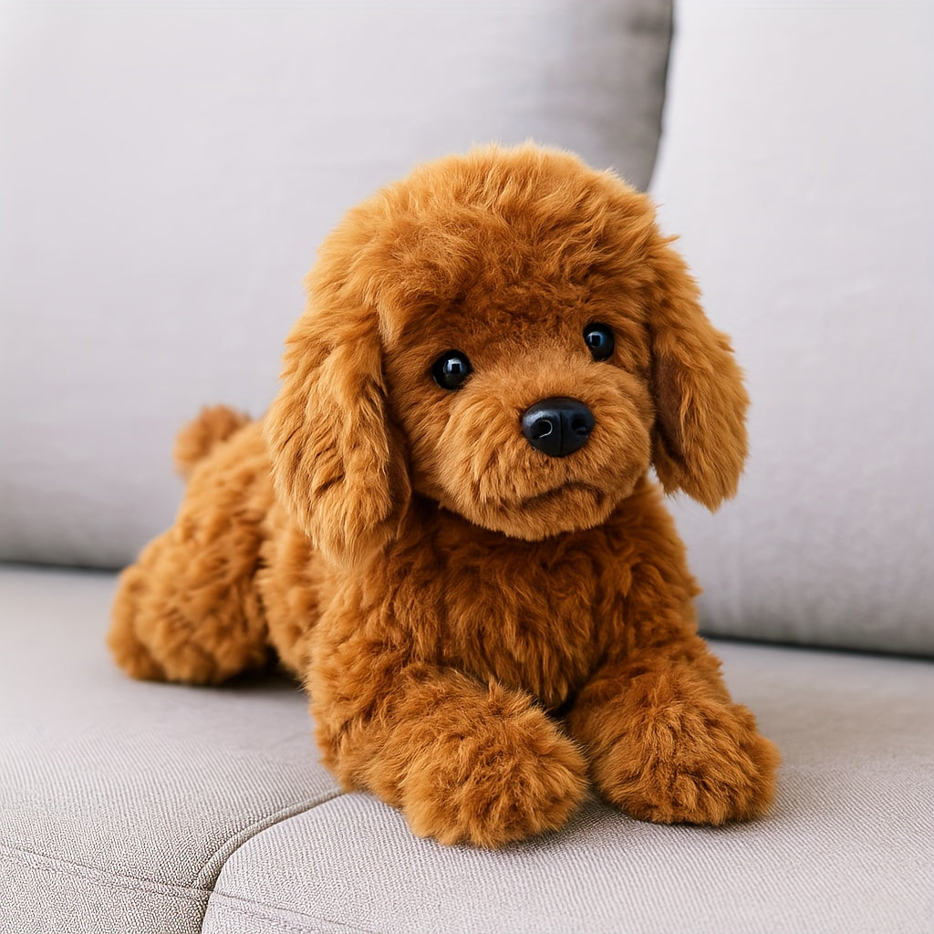 Adorable 16-inch stuffed animal dog toy, a soft plush teddy for infants and nurseries.