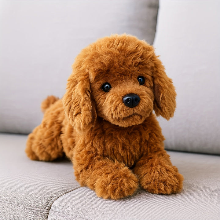 Adorable 16-inch stuffed animal dog toy, a soft plush teddy for infants and nurseries.