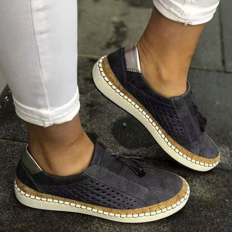 Women's Perforated Slip-On Shoes for All-Day Comfort