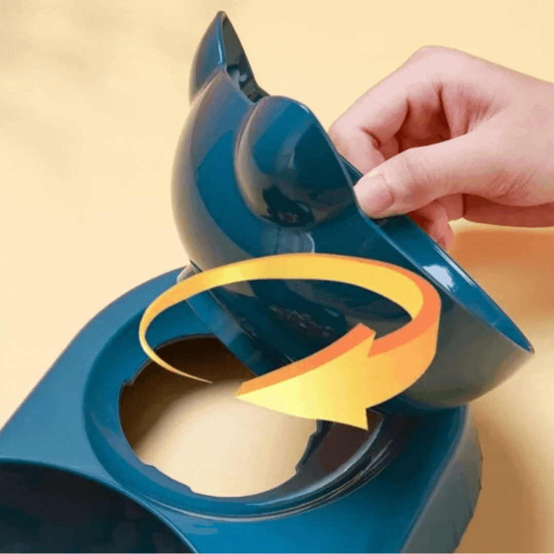 Efficient 3-in-1 pet feeder, an anti-slip cat accessory for effortless & tidy meal times.