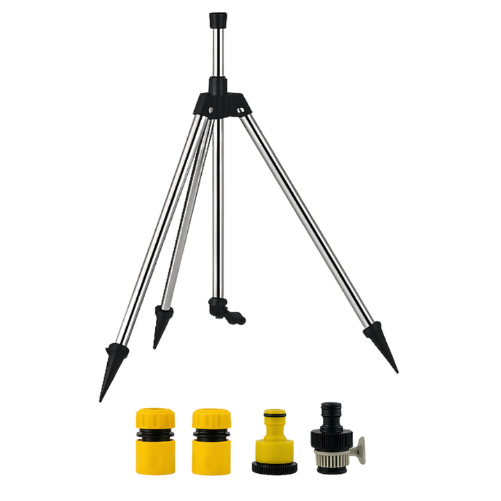 Garden sprinkler providing even 360° adjustable spray for healthy lawn watering, plant irrigation, & backyard fun.