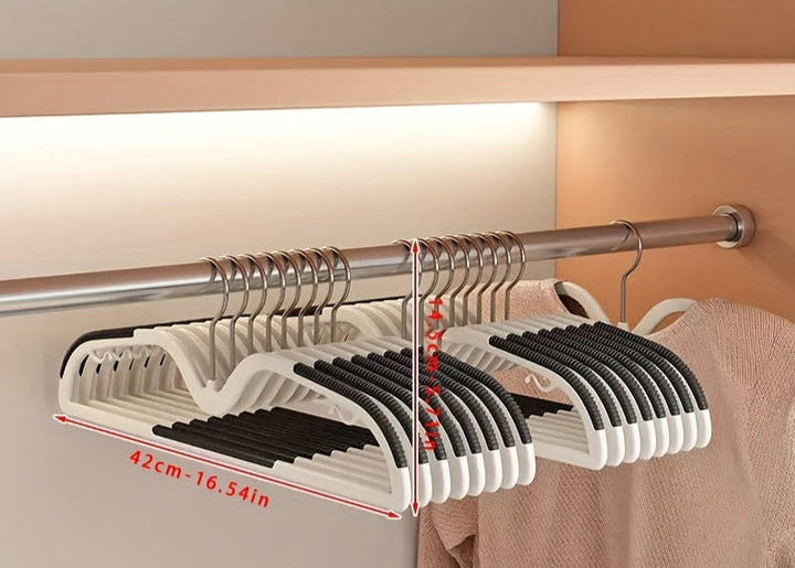 Optimize your closet with 40 space-saving hangers, non-slip, rotating hook for efficient clothes organization.