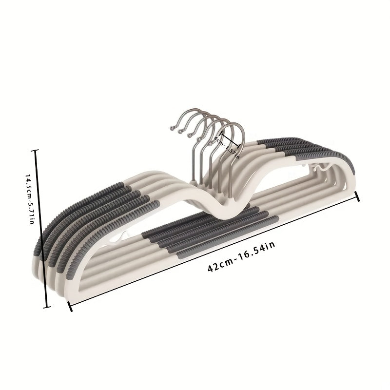 Durable plastic space-saving hangers (40-pack) for wardrobe organization, non-slip, rotating hook.