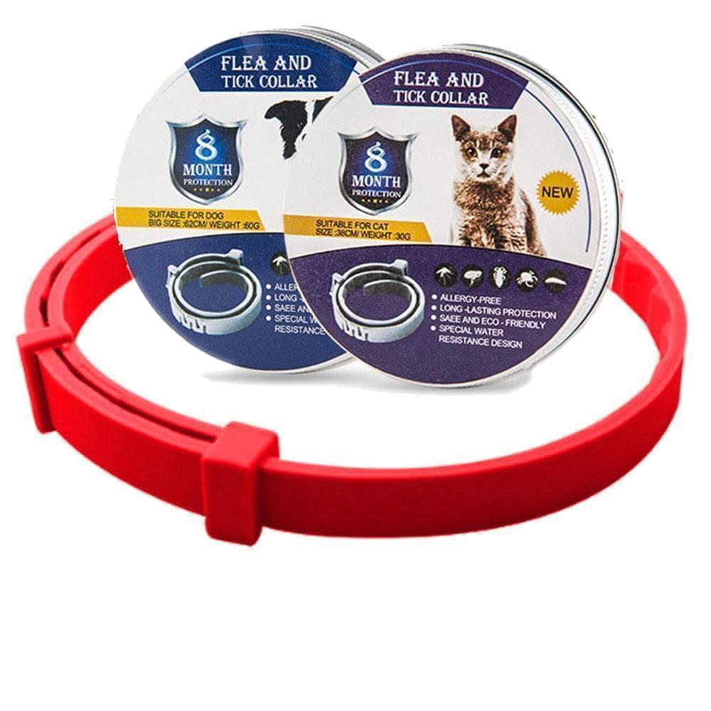 Waterproof 8-month flea & tick dog collar. Effective long-lasting protection for dogs.