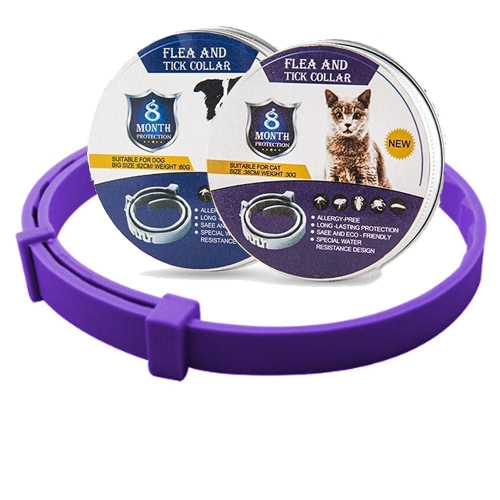 Ultimate 8-month flea & tick protection collar. Secure anti-flea, anti-tick pet collar for dogs & cats.
