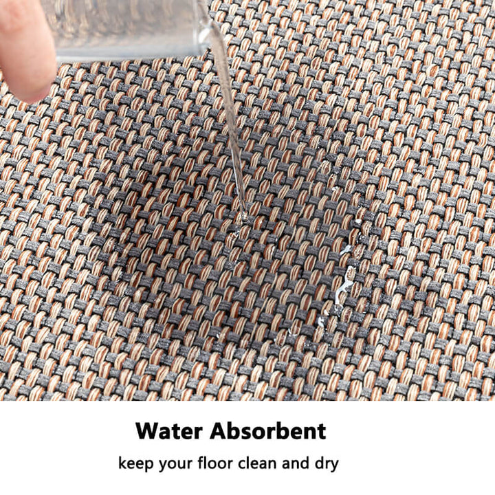 Washable non-slip woven indoor mat; perfect dirt trap for entryways.