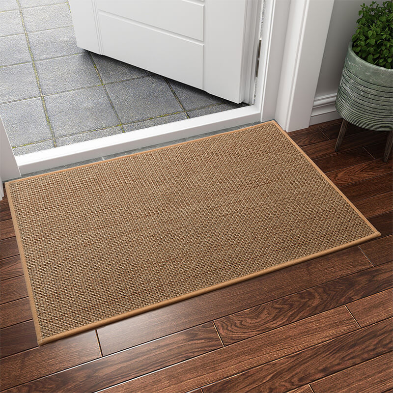 Durable indoor entryway mat, woven and absorbent for ultimate floor protection.