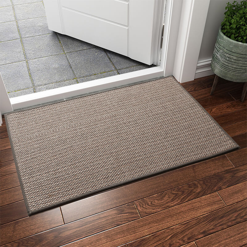 Home decor entryway mat, washable woven design offers great floor protection.