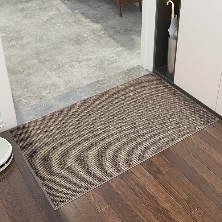 Indoor entryway door mat, absorbent woven texture for dirt and easy cleaning.