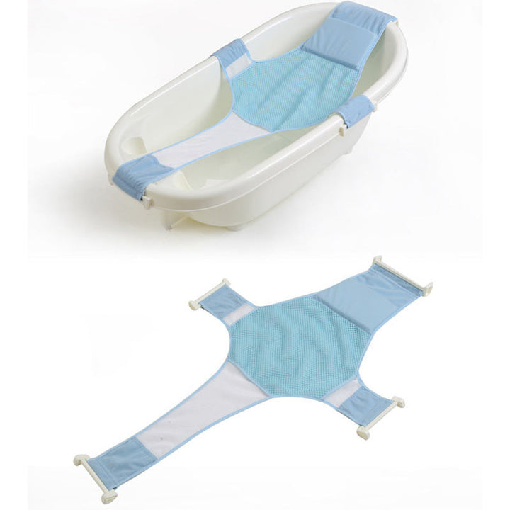 Adjustable baby bath net for safe and comfortable infant bathing. Ideal newborn bath aid.