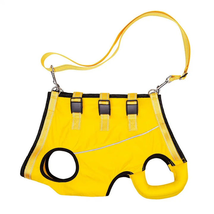 Dog lift harness for senior or injured pets. Aids walking, provides pet support & comfort.