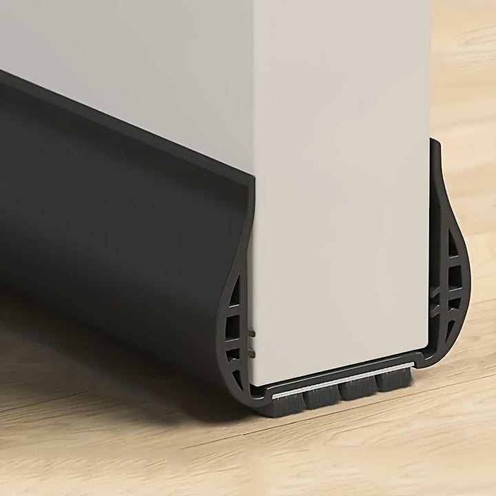 Adjustable door draft stopper for energy-efficient home insulation & weather stripping.