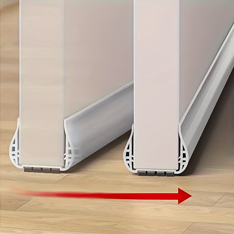 Easy-to-install adjustable door gap filler for improved home insulation & energy efficiency.