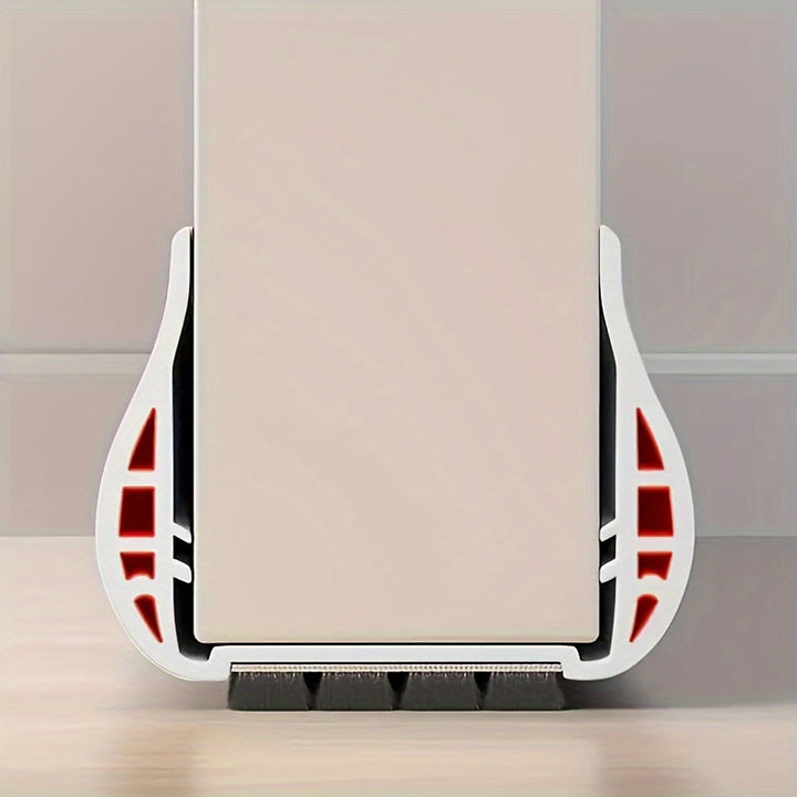 Universal adjustable door stopper, perfect for sealing door gaps, saving energy & improving insulation.