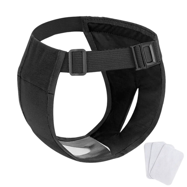 Comfortable pet sanitary pants for puppy training and incontinent dogs.