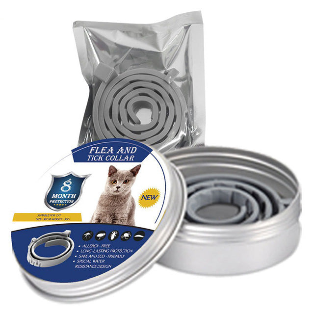 Adjustable waterproof flea & tick collar for cats & dogs. Long-lasting natural pest repellent.