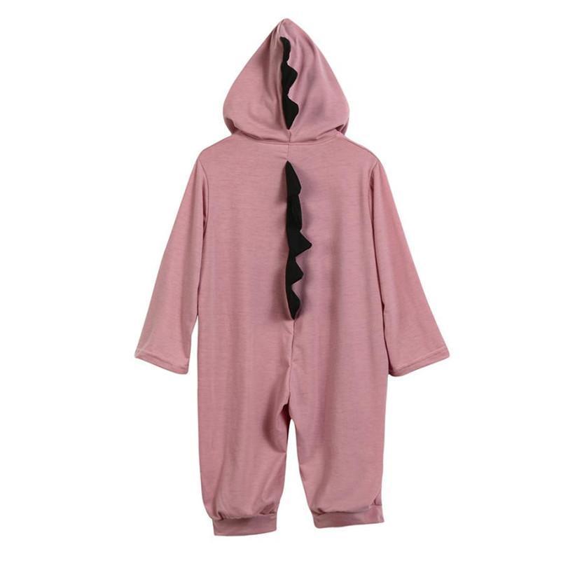Playful toddler dinosaur romper with adorable 3D spikes. Comfy infant dino outfit, great for baby gifts.