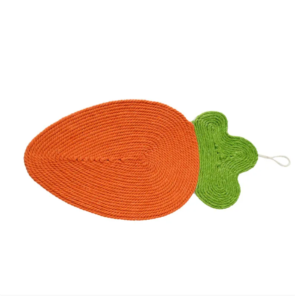 Stylish fruit-shaped cat scratching mat, a cute addition to pet supplies, ensures healthy claws & fun play.