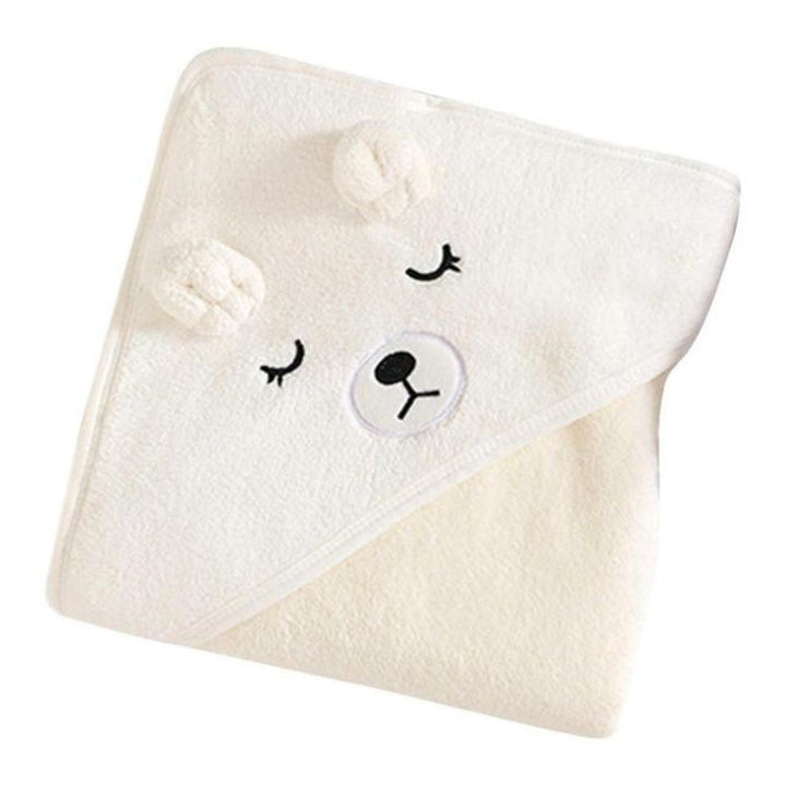 Cozy hooded baby towel with playful animal ears, ideal for bath time and a great baby gift.