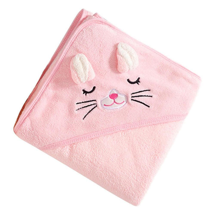 Cute and soft hooded baby towel in an animal design, perfect for keeping newborns and toddlers warm after baths.