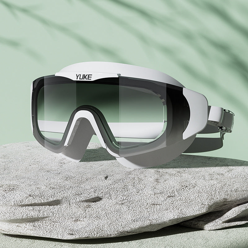 Durable waterproof swimming goggles for adult athletes and casual swimmers.