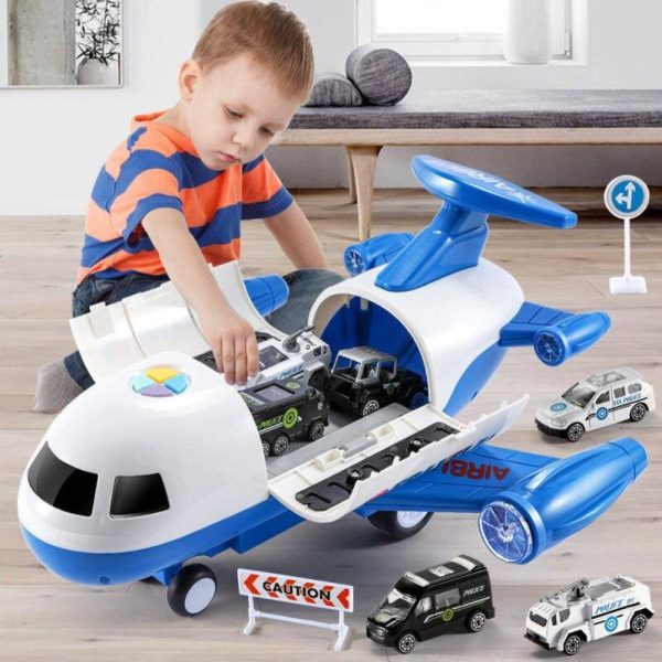 Interactive toy airplane playset featuring colorful details and accessories