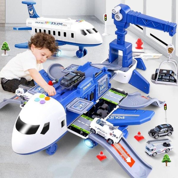 Close-up of the adventure plane toy, highlighting its detailed design and child-friendly features.