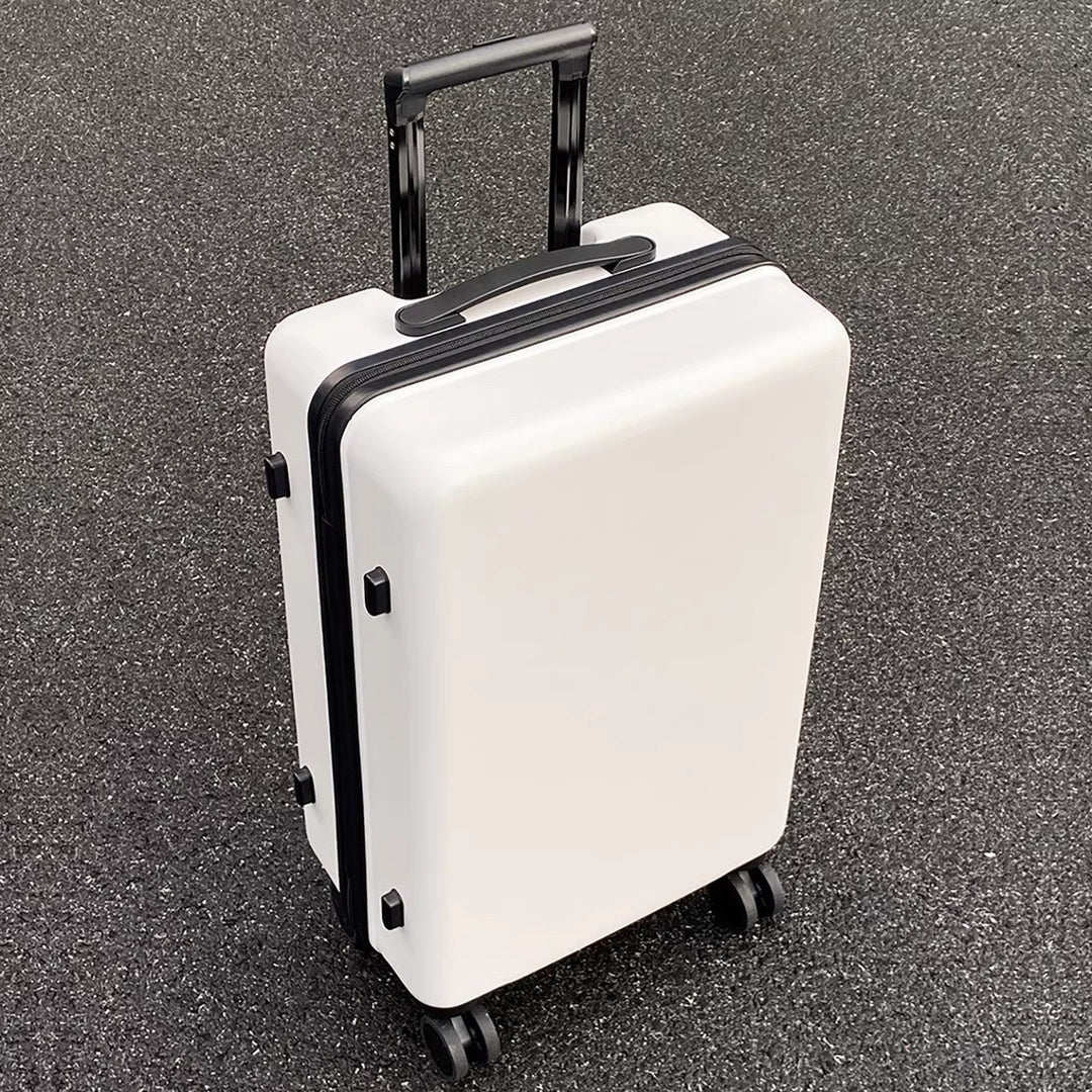 Sleek AeroStride hard shell spinner suitcase with 360° wheels. Lightweight luggage for smooth, effortless travel.