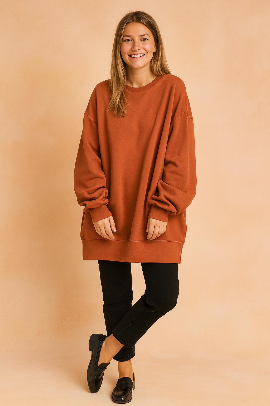Stylish street style women's pullover sweater, Amelia design, cozy knit
