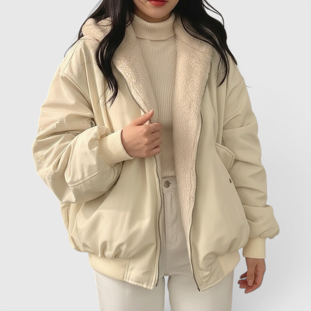 Amelia women's fashion bomber jacket, lightweight & versatile, a stylish choice for casual everyday outerwear.