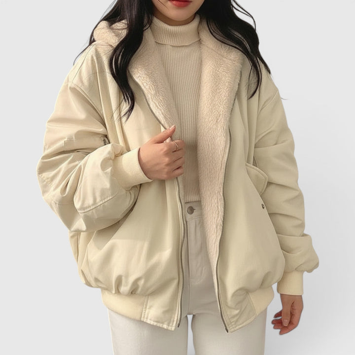 Amelia women's fashion bomber jacket, lightweight & versatile, a stylish choice for casual everyday outerwear.