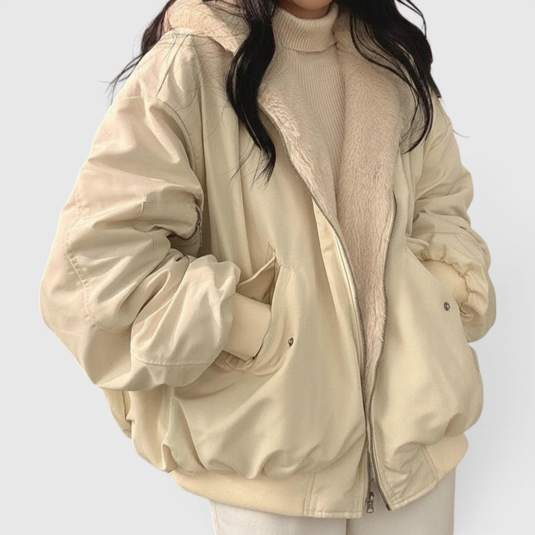 Everyday Amelia women's bomber jacket, lightweight and comfortable, ideal for casual transitional fashion.