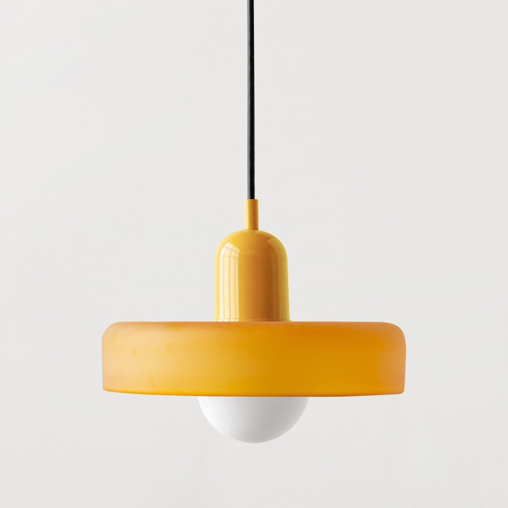An artistic addition to any room: Bauhaus glass hanging pendant.
