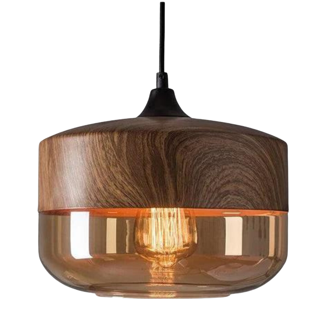 Nordic style wooden pendant lamp, Arven, for minimalist decor