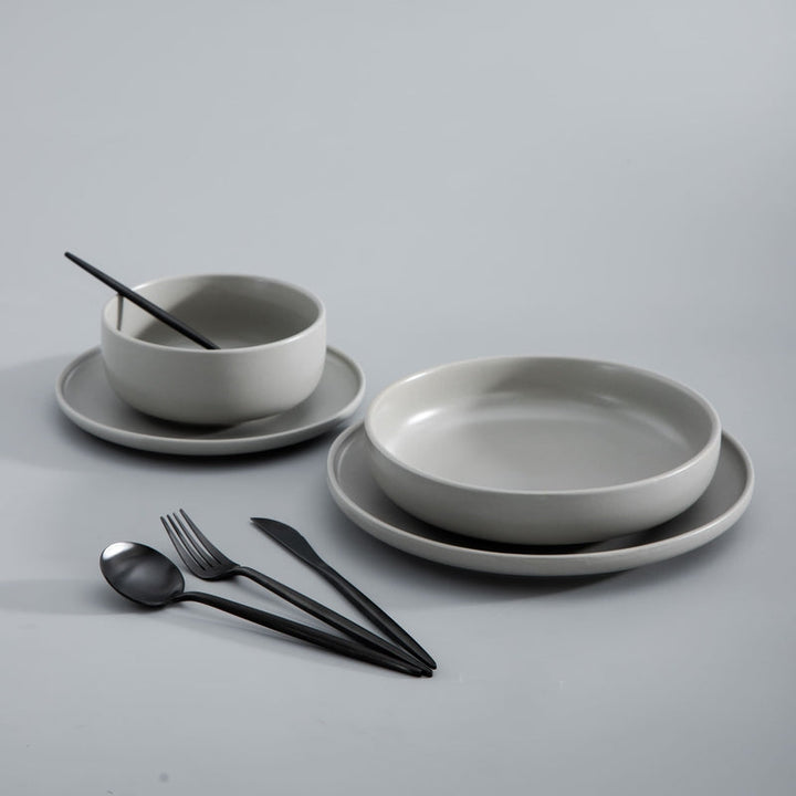 Rose gold Aurora modern tableware for a chic & contemporary dining experience.