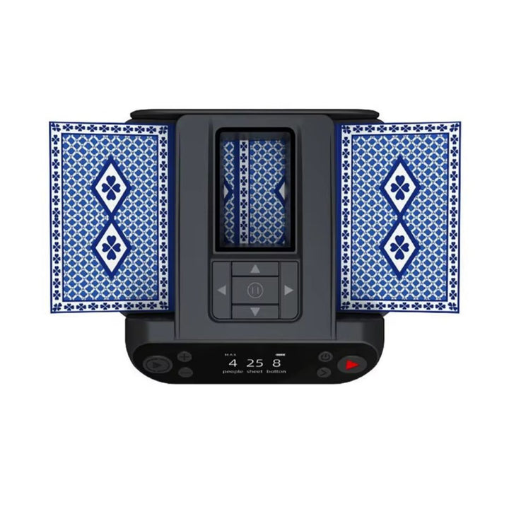Efficient automatic card shuffler & dealer for quick, fair card games & entertainment.