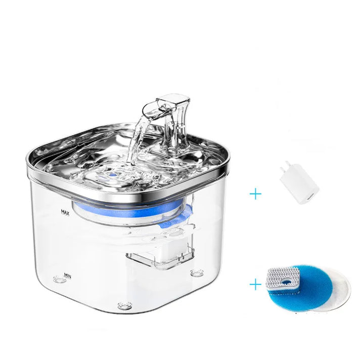 Stylish pet water dispenser, automatic & quiet. Ideal for healthy hydration for your beloved pets.