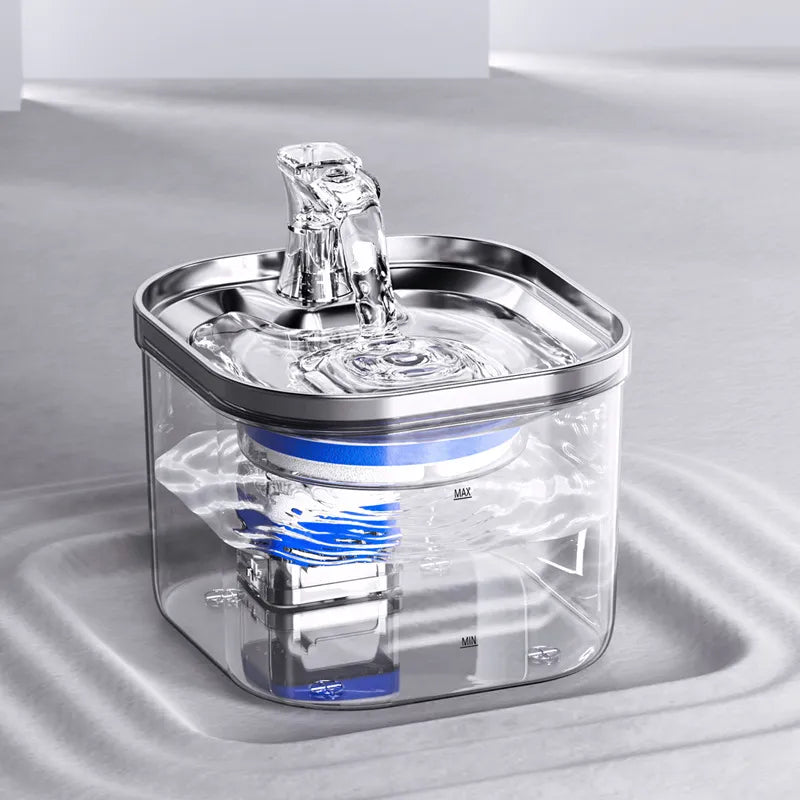 Encourage pet hydration with this automatic water fountain. Quietly dispenses filtered, fresh water.