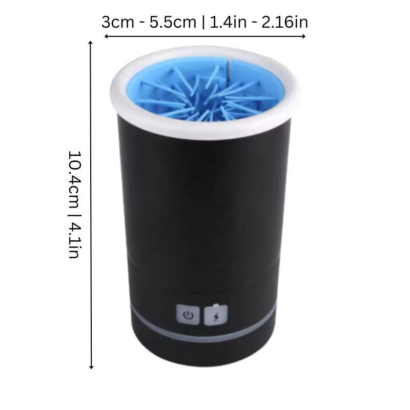 Portable CleanPaws automatic paw cleaner for dogs and cats, rechargeable device.