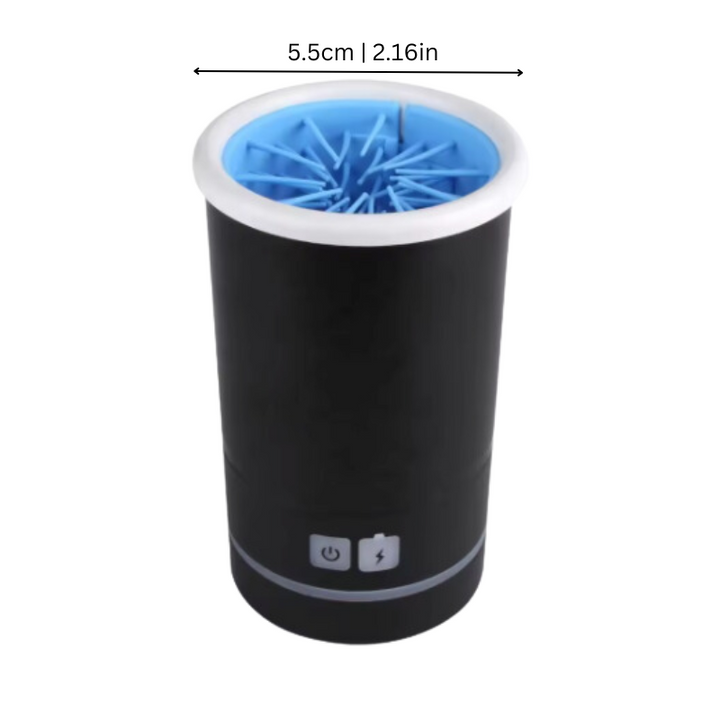 Rechargeable pet grooming tool: automatic paw cleaner for dogs and cats.