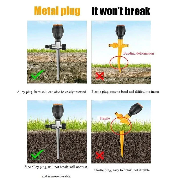 Compact automatic watering system, ideal for all lawn and garden sizes.