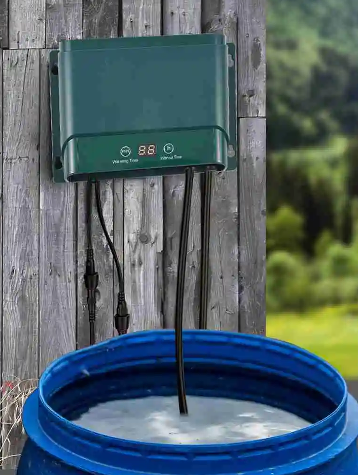 Automatic solar drip irrigation system. Efficient watering for gardens, patios & greenhouses. Smart plant care.